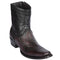 Los Altos Boots - Mens Dress Cowboy Boot - Low Priced Smooth Ostrich Short Cowboy Boots Black Cherry- in Black Cherry