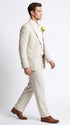 Men’s Natural Sand Linen Suit, Light Tan Summer Beach Wedding Suit