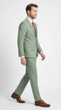 Vanderbilt Collection Men’s Sage 2 Piece Suit, Classic 2 Button Formal Wedding Business Dress Suit