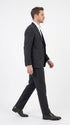 Men’s Black Sharkskin 3 Piece Suit, Single Breasted Notch Lapel Formal Wedding Business Suit