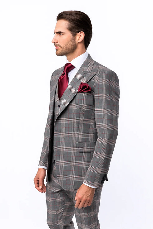 Classic Fit Single Breast Lapel Vest by Rossiman