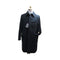 Single breasted 3 buttons center-vent 38 inch Dress Coat length Overcoat - Mens Black Overcoat - Mens Black Topcoat