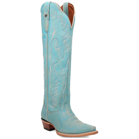 Dan Post Women's Celeste Sky Blue Zipper Snip Toe Boots