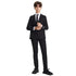 Exclusive Stacy Adams 5pc Boys Suit Solid Slim Fit, Black