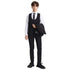 Exclusive Stacy Adams 5pc Boys Suit Solid Slim Fit, Black