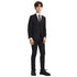 Exclusive Stacy Adams 5pc Boys Suit Solid Slim Fit, Black