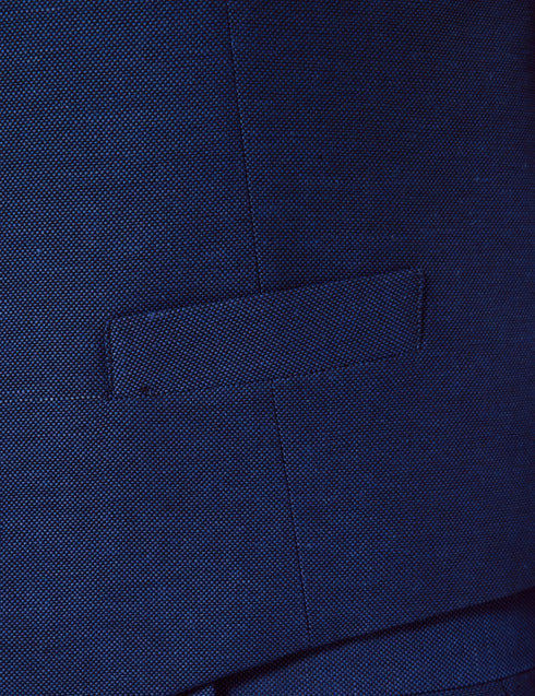 Mens Linen Suit For Beach Wedding - Summer Suit in Royal Blue Slim Fit