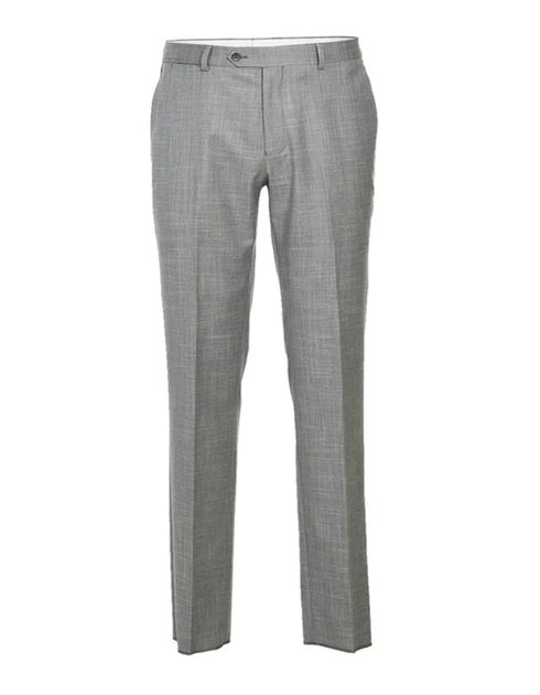 Light Grey Suit - Silver Gray Suit For Wedding - Mens Designer Two Button Slim Fit Notch Lapel Herringbone Suit