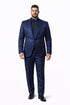 Mens Prom Tuxedo Paisley Suit - Wedding Floral Suit- Midnight - Royal - Navy Blue Wedding Jacket + Vest + Pants