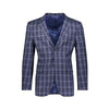 Slim Fit Navy Plaid ~ Windowpane ~ Checker Mens Blazer