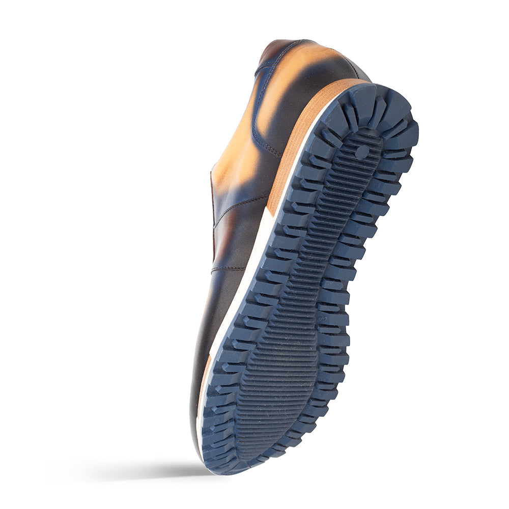 Mezlan Borgo Blue Multi Calfskin Sneaker