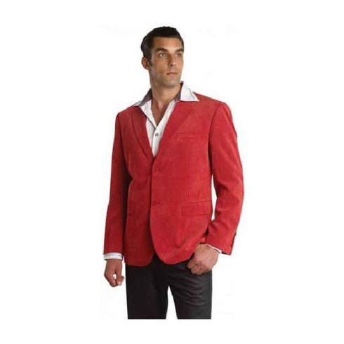 Sport coat Two Buttons Notch Lapel Red Blazer Jacket