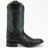 Ferinni Boot - Mens Dress Cowboy Boot - Ferrini Men's Colt Full Quill Ostrich Square Toe Boots Handcrafted - Black