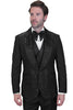 Men's Designer Embelished Rhinestone Jacquard Pattern Wedding & Prom Tuxedo in Black