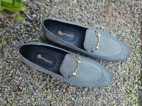 Stingray Embossed Horsebit Loafer Carrucci