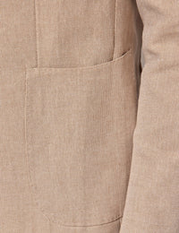 Mens Linen Suit For Beach Wedding - Summer Slim Suit in Stone