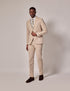 Mens Linen Suit For Beach Wedding - Summer Slim Suit in Stone