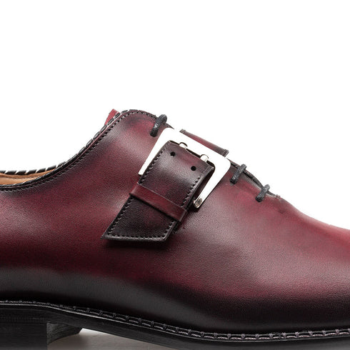 Machado Oxford Monk Strap Burgundy By Mezlan Made In Spain Brand