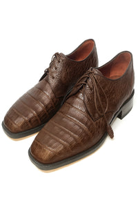 Los Altos All-Over Crocodile Lace Up Dress Shoes