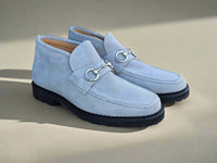 Suede Ankle Boot with Horsebit Carrucci