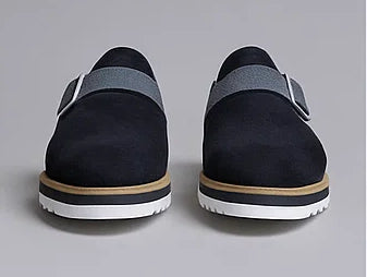 Suede Buckle Monk Strap Shoe