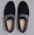 Suede Buckle Monk Strap Shoe