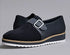 Suede Buckle Monk Strap Shoe