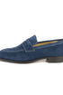 Suede Penny Loafer contrast stitching