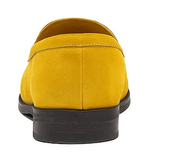 Suede Penny Loafer contrast stitching