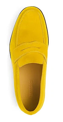 Suede Penny Loafer contrast stitching