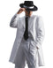 Mens Long Tuxedo White Style Jacket