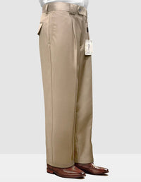 Statement Clothing | Solid Color Wide Leg Pants Tan