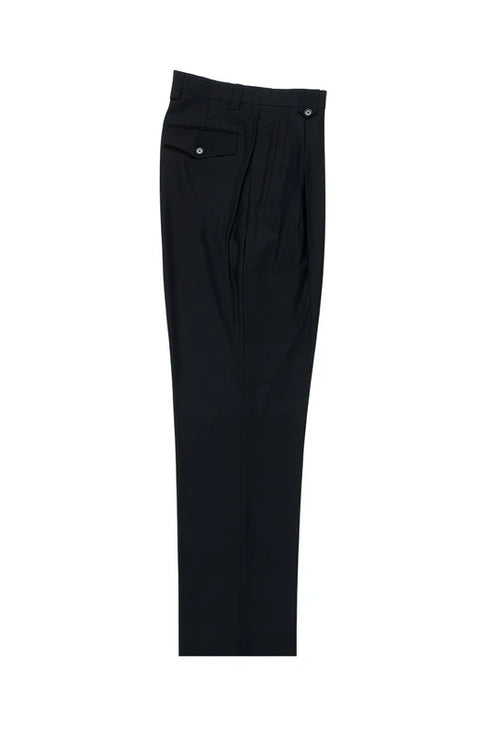 Tiglio Luxe Navy Wide Leg, Pure Wool Dress Pants 2576 TIG1002