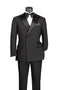 Modern Fit Black 2 Piece Double Breasted Tuxedo Adjustable Waistband with Oversized Bow Tie