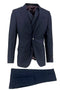Tiglio Italian Suit - Real Wool Fabric Super 150's Porto Slim Fit Suit & Vest, Pure Wool Suit in Color Navy