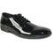 Bravo Mens Shiny Patent Plain Toe Tuxedo Dress Shoe in Black