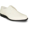 Bravo Mens Classic Plain Square Toe Shiny Patent Tuxedo Dress Shoe in Ivory