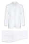 Mens Basic Two Button Classic Fit Linen Summer Suit in White