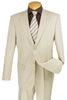 Mens 2 Button Classic Poplin Suit in Beige