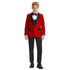 5pc Red Boys Velvet Includes Bowtie Tuxedo by Tazio