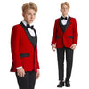 5pc Red Boys Velvet Includes Bowtie Tuxedo by Tazio
