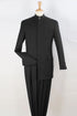 Apollo King Black Mandarin Collar Suit