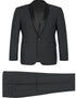 Black Tuxedo - Mens Wedding Suit Welt Chest Pocket Zip Fly Pants - Black Prom Suit