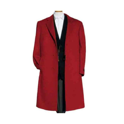 Three Buttons Alberto Nardoni Wine Wool Overcoat / Topcoat