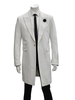 Mens White Velvet Victorian Tailcoat Tuxedo – Three Quarter Length Cutaway Stage And Wedding Jacket