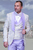 Men's Designer Vested Wedding & Prom Tuxedo in Purple & Gold Floral Paisley