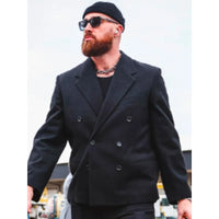 Travis Kelce AFC Championship Rounded Cuffs Black Suit