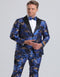 Royal Blue and Gold Tuxedo Suit With Bowtie - Wedding Suit