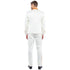 New Paisely Skinny Fit Double-Breasted By Tazio, Ivory & Rustic Orange Tuxedo
