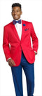 Men's Red 2 Button 2 Piece Cheap Priced Men's Wholesale BlazerJacket For Men